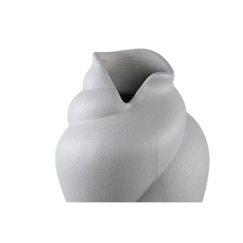 Donnella Taupe Ceramic Matt Glazed Thick Swirlpot L