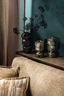 Orietta Blue Oily Look Glass Vase Wavy Round L