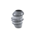 Orietta Grey Matte Glass Vase Wavy Round S