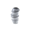 Orietta Grey Matte Glass Vase Wavy Round L