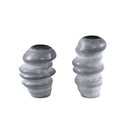 Orietta Grey Matte Glass Vase Wavy Round L