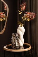 Donnella Cream Ceramic Matt Glazed Thick Swirlpot L