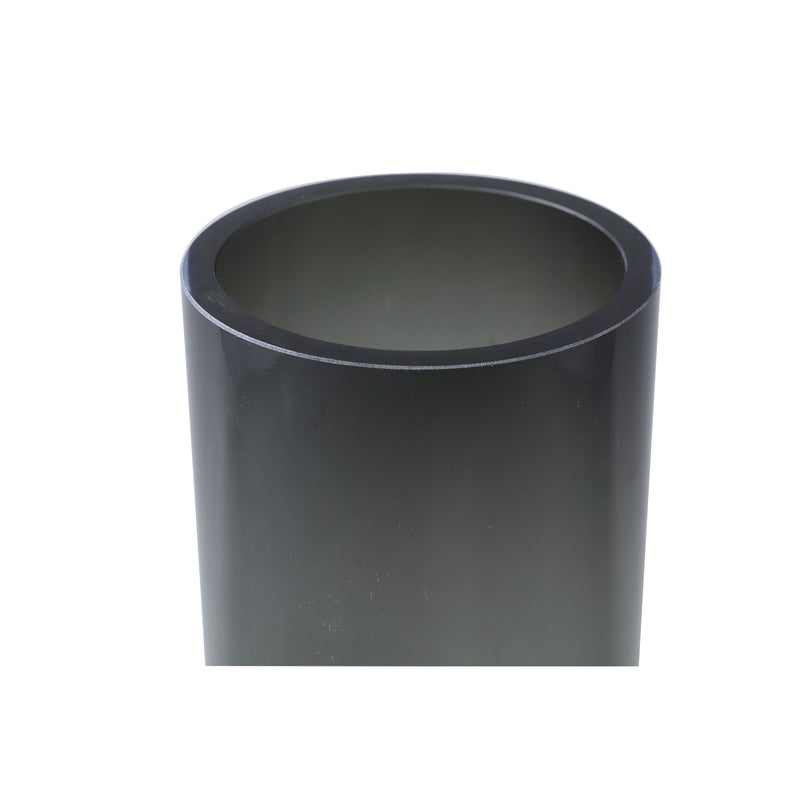Tammara Black Thick Glass Vase Simple Round