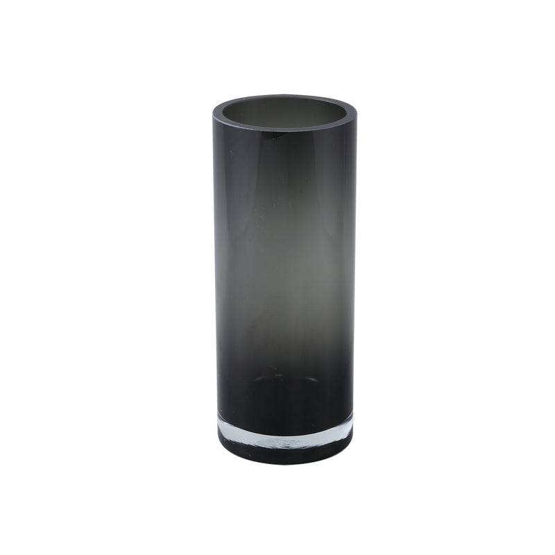 Tammara Black Thick Glass Vase Simple Round