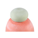 Karlie Orange Matte Glass Bulb Vase Green Top