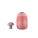 Karlie Pink Matte Glass Bulb Vase Purple Top