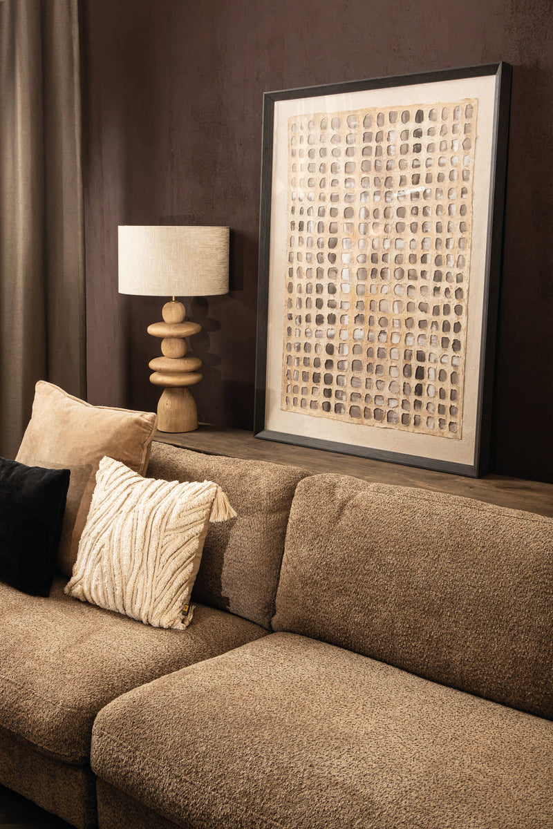 Carmell Cream Framed Wall Panel
