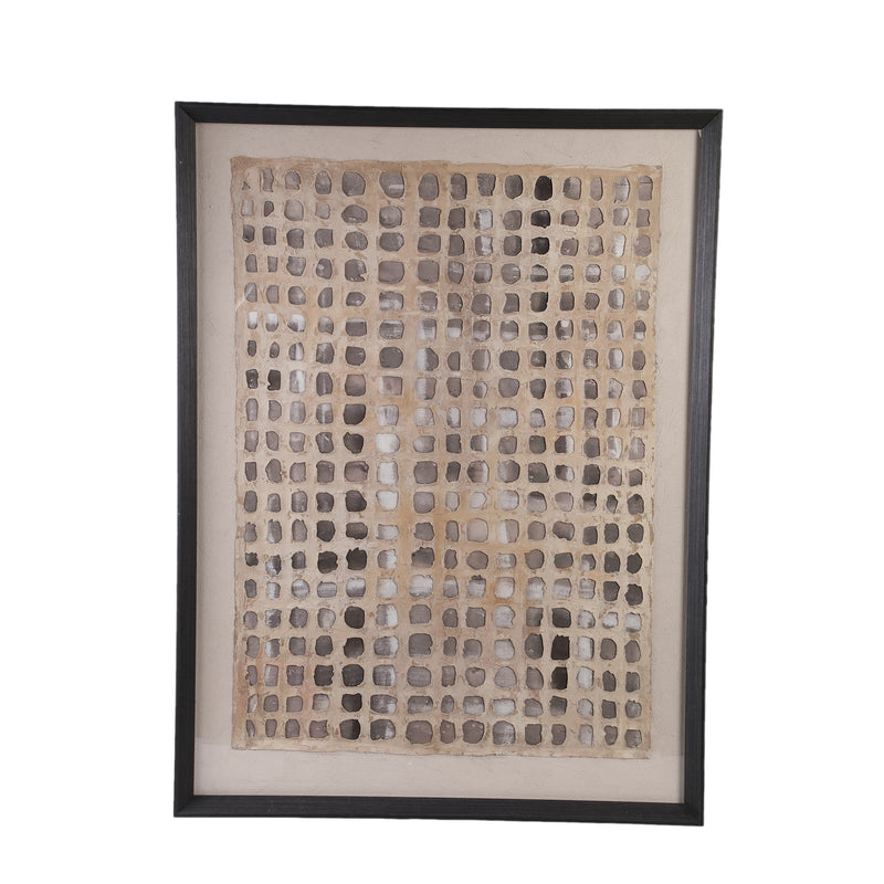 Carmell Cream Framed Wall Panel