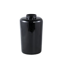 Devine Black Glass Vase Solid Black Simple Round M
