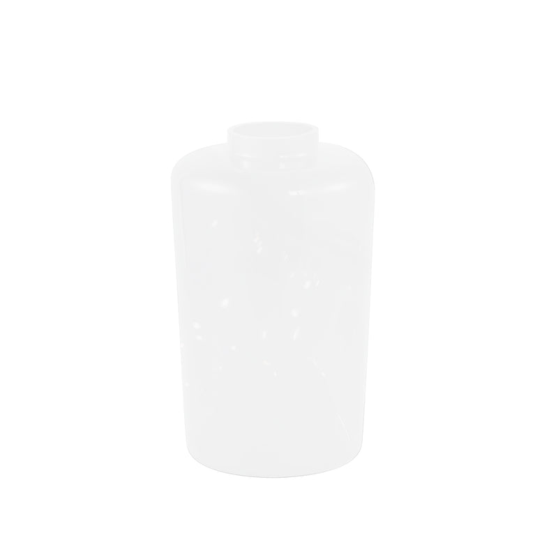 Devine White Glass Vase Solid Black Simple Round M