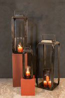 Hythm Black Casted Alu Lantern With Glass M