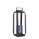 Hythm Black Casted Alu Lantern With Glass M