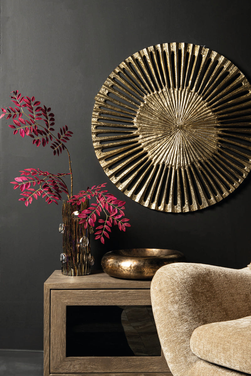 Marjun Gold Casted Alu Wall Panel Open Round L