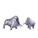Ornament Ebeny bull zilver L