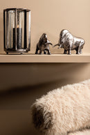 Ornament Ebeny bull zilver L