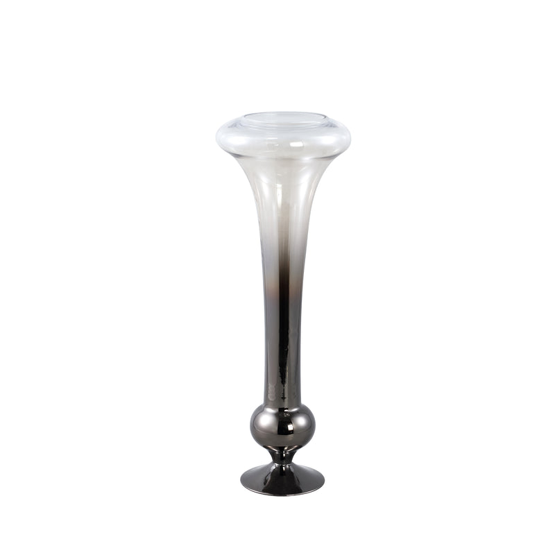 Keighla Antracite Shaped Glass Vase Two Tones S