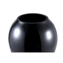 Serren Black Round Glass Vase Wide Top