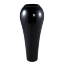 Serren Black Round Glass Vase Wide Top