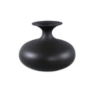 PTMD Lyndsay Black Round Shaped Ceramic Pot Bulb High