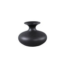 Lyndsay Black Round Shaped Ceramic Pot Bulb Low