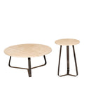 Micka Black Travertine Coffeetable Round Medium