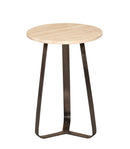Micka Black Travertine Coffeetable Round Small