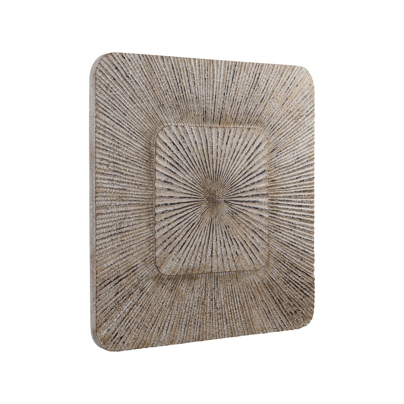 Dishita Cream Square Mdf  Wall Panel Ribbed Small
