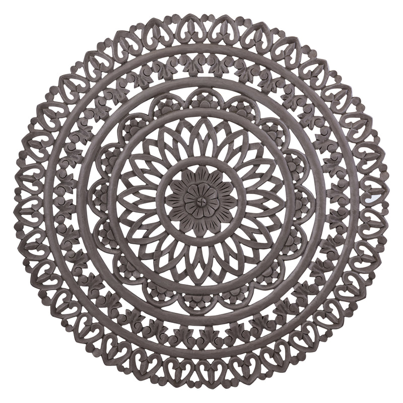 PTMD Farris Brown Round Mdf Wall Panel Carved L