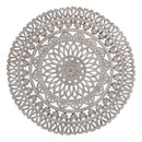 Farris Cream Round Mdf Wall Panel Carved L