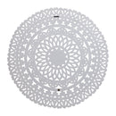 Farris Cream Round Mdf Wall Panel Carved L