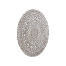 Farris Cream Round Mdf Wall Panel Carved S