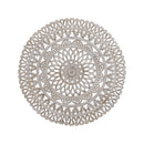 PTMD Farris Cream Round Mdf Wall Panel Carved S