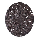 Bonte Brown Wall Panel Wavy Carved Round L