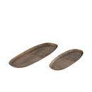 Jowad Antique Gold Alu Sheet Bowl Ribbed Oval L