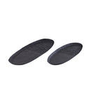 Jowad Graphite Alu Sheet Bowl Ribbed Oval L