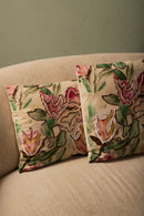 Ayumi Pink Rectangle Cotton Cushion Abstract