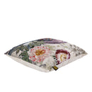 Loralee Green Square Cotton Cushion Peacock