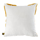 Bethanie Yellow Square Embroidery Flower Cushion