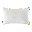 Bethanie Yellow Rect Embroidery Flower Cushion