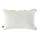 Bethanie Yellow Rect Embroidery Flower Cushion