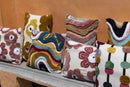 Bethanie Yellow Rect Embroidery Flower Cushion
