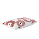 Primuse Pink Rectangle Embroidery Flower Cushion