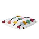 Prinay Pink Square Embroidery Cushion With Dots