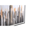 Gustas Brown Framed Wallpanel Poly Strips Square
