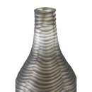 Elichi Brown Round Glass Vase High Wide