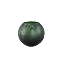 Elichi Green Round Glass Vase Low