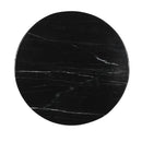 Neelim Black Marble Coffee Table Ribbed Base Round