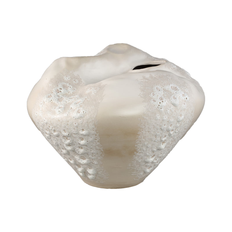 Dangelo Cream Ceramic Irregular Vase XL
