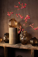 Narin Brown Irregular Shaped Glass Vase L