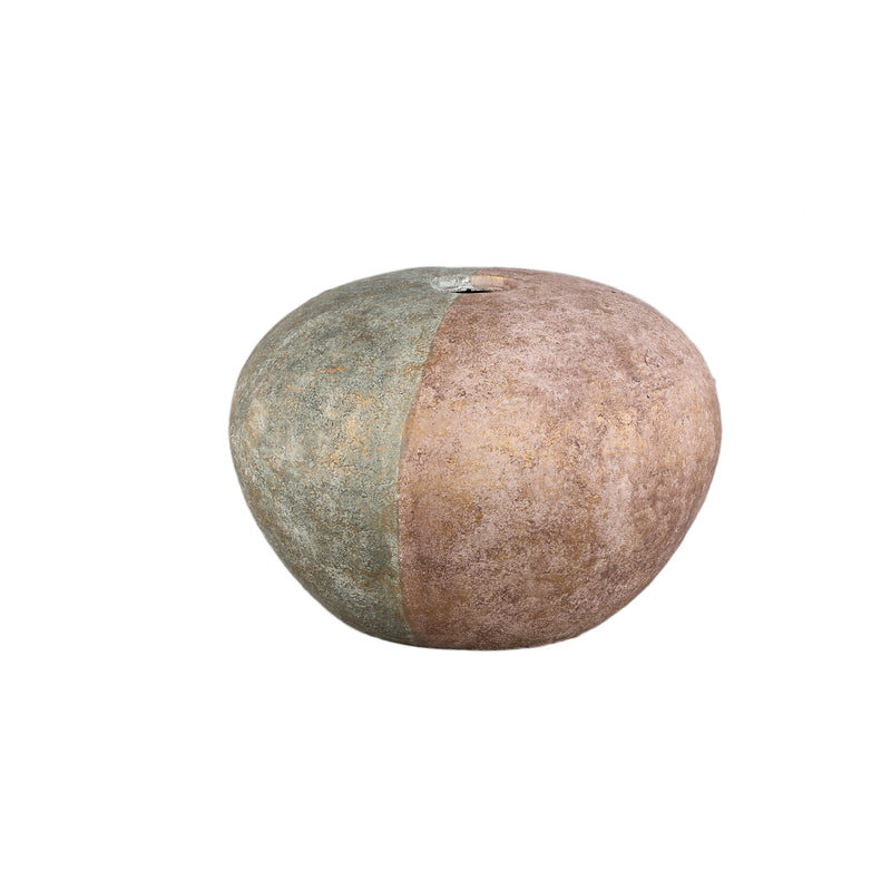 Chareece Grey Half Brown Cement Round Vase M